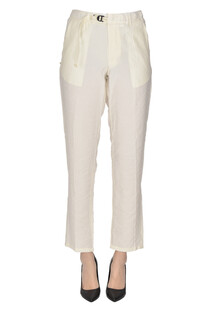 Pantaloni Marylin in modal White Sand