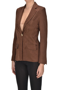 Blazer in satin stampa rettile Simona Corsellini