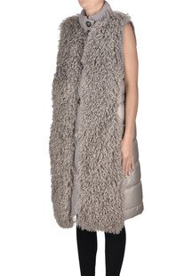 Gilet in piumino eco-friendly con pelliccia  D.Exterior