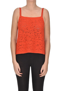 Top in maglia crochet Semicouture