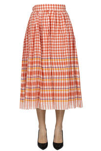 Vichy print wide skirt Nimbu