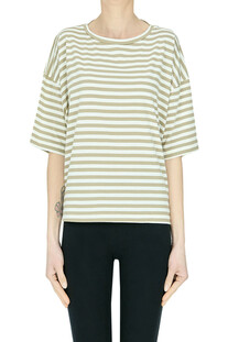 T-shirt boxy a righe Aragona