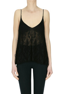 Top in maglia crochet Semicouture