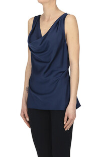 Top drappeggiato in satin Simkahi