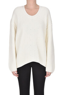 Oversized ribbed knit pullover  Dondup