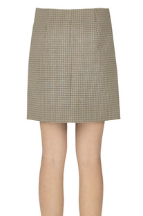 Micro checked print mini skirt N°21