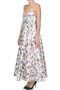 Flower print taffeta long dress PHILOSOPHY di Lorenzo Serafini