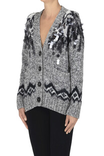 Maxi sequins cardigan Roberto Collina