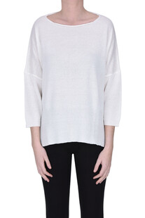 Linen and cotton wide pullover Base Milano