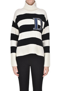 Striped turtleneck pullover  Dondup