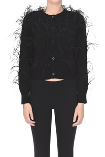 Lucy feathers cardigan P.A.R.O.S.H.