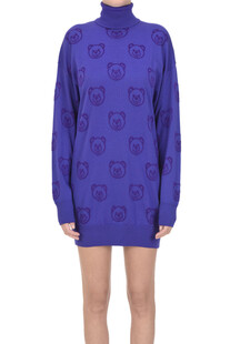 All over Teddy bear embroidery dress Moschino Couture