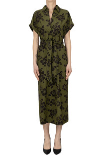 Flower print cotton tunic dress Aspesi