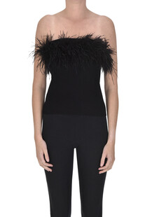 Feathers bandeau top Twinset Milano