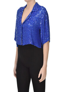 Giacca cropped con paillettes P.A.R.O.S.H.