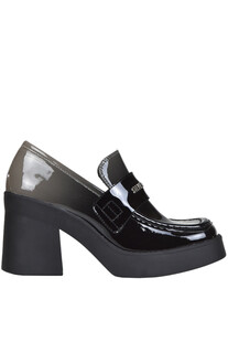 Patent leather mocassins with heel Steve Madden