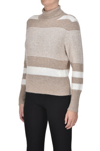 Striped turtleneck pullover Fabiana Filippi