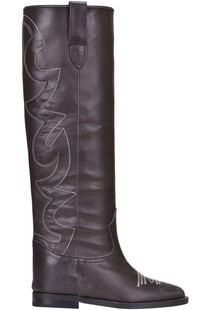 Leather texan boots Via Roma 15