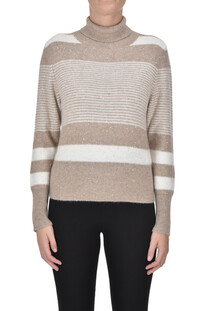 Striped turtleneck pullover Fabiana Filippi