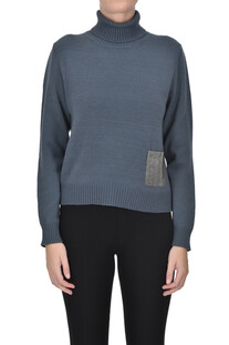 Jewel pocket turtleneck pullover  Fabiana Filippi