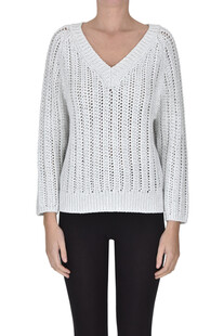 Woven knit pullover with lurex Fabiana Filippi