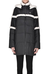 Eco-shearling inserts down jacket EA7 Emporio Armani