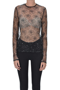 Embroidered tulle blouse MSGM