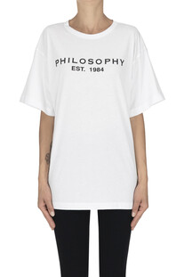 T-shirt oversize con logo PHILOSOPHY di Lorenzo Serafini