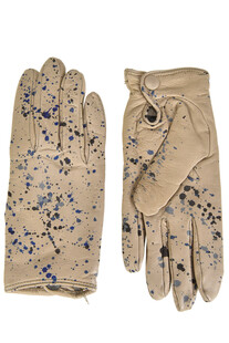 Coloured spots nappa leather gloves Fingers Venezia