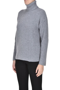 Ribbed turtleneck cashmere pullover  P.A.R.O.S.H.