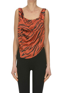 Top stampa animalier Weili Zheng