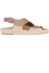 Sandali in pelle con rafia Paloma Barcelò