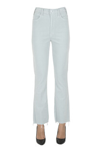 Pantaloni Hustler ankle Fray in velluto Mother