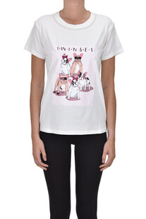T-shirt stampata con perle Twinset U&B