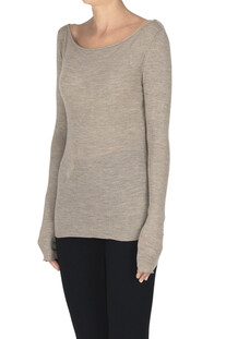 T-shirt a costine in lana Skall