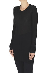 T-shirt lunga a costine Rick Owens