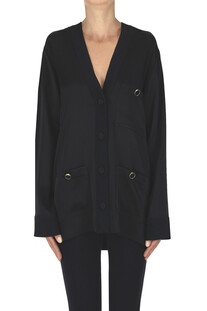 Giacca camicia in satin Forte_Forte