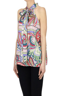 Top in satin stampa foulard Liu Jo