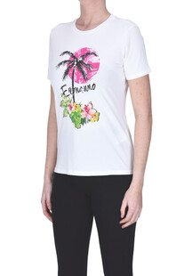 Sequined cotton t-shirt Ermanno Firenze by Ermanno Scervino