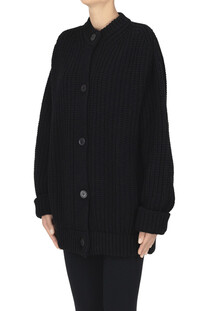 Ribbed knit maxi cardigan Semicouture