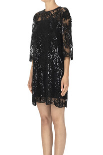 Sequined lace dress Semicouture