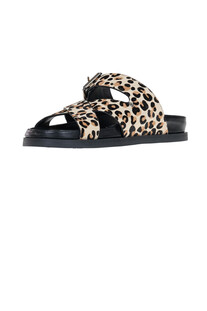 Animal print haircalf slides Strategia
