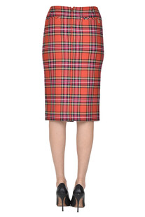 Tartan print pencil skirt Blugirl