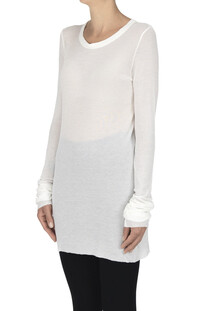 T-shirt lunga a costine Rick Owens