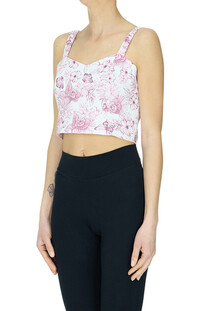 Top cropped in lino Positano Couture