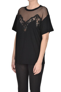 T-shirt con inserto pizzo Ermanno by Ermanno Scervino