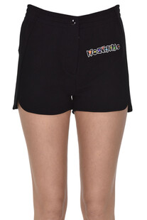 Designer logo fleece shorts Moschino Couture