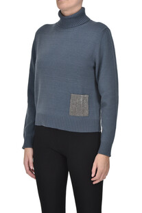 Jewel pocket turtleneck pullover  Fabiana Filippi