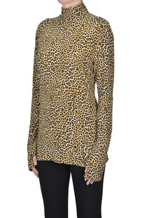Top in jersey animalier Norma Kamali