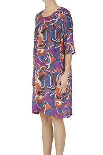 Printed satin tunic dress Tabata